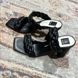 Chic Black Braided Women's Sandals
